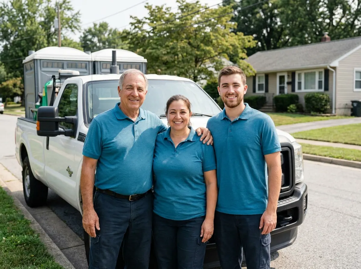 Crossroads Toilet Rentals portable toilet rentals team in Pikesville, MD